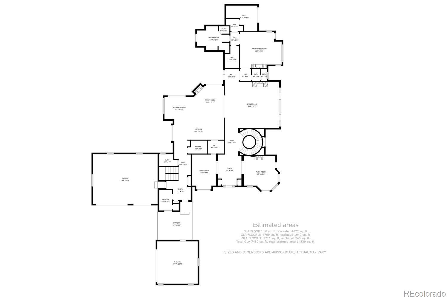 7959 Forest Keep Circle Parker, CO 80134 - Photo 38 of 40 a picture of floor plan