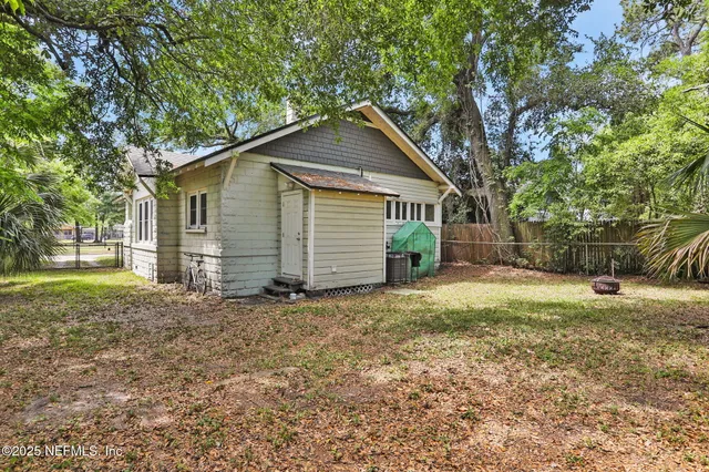a view of a park with slides