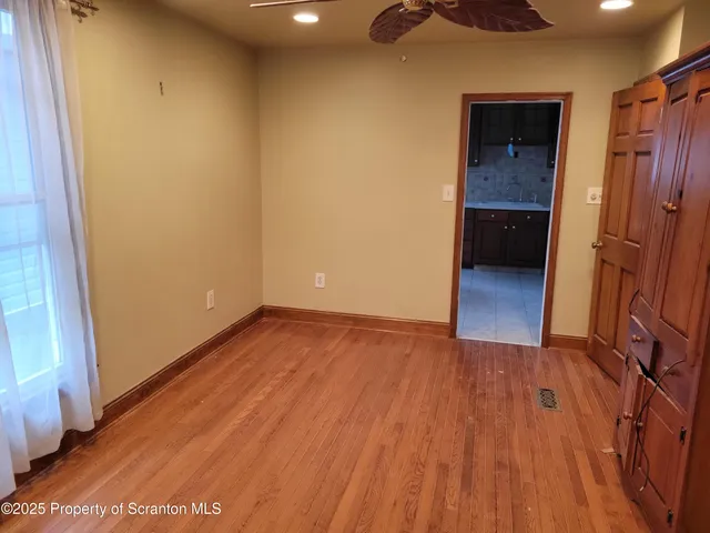 a kitchen with a cabinets and appliances