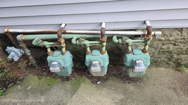 a close view of water heater room