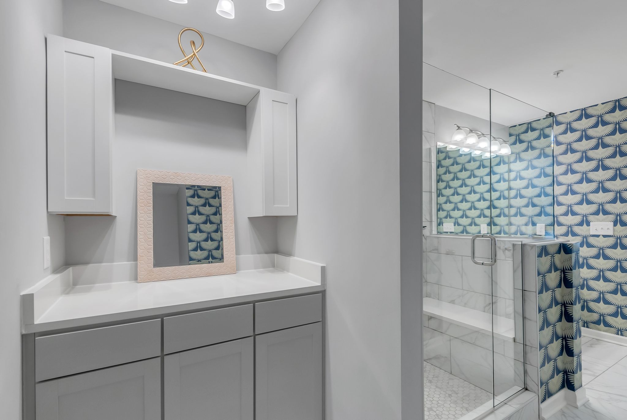 427 Tristan Way Spring Hill Spring Hill, TN 37174 - Photo 29 of 41 a bathroom with a shower sink and mirror