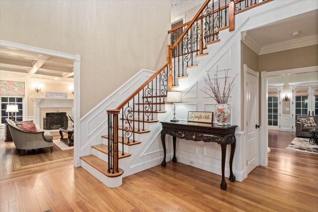 56 Mill Brook Avenue Walpole, MA 02081 - Photo 5 of 42 a view of entryway livingroom and hall with wooden floor