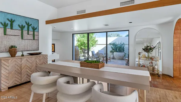 a living room with furniture and window