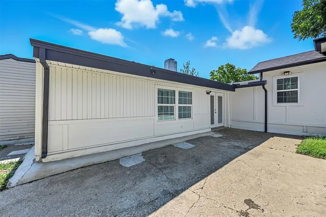 a backyard of a house