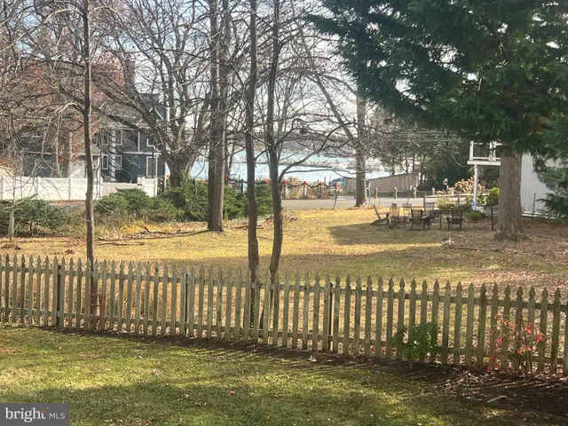 a view of a garden with an outdoor space