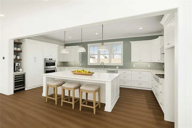 a view of a workspace with furniture