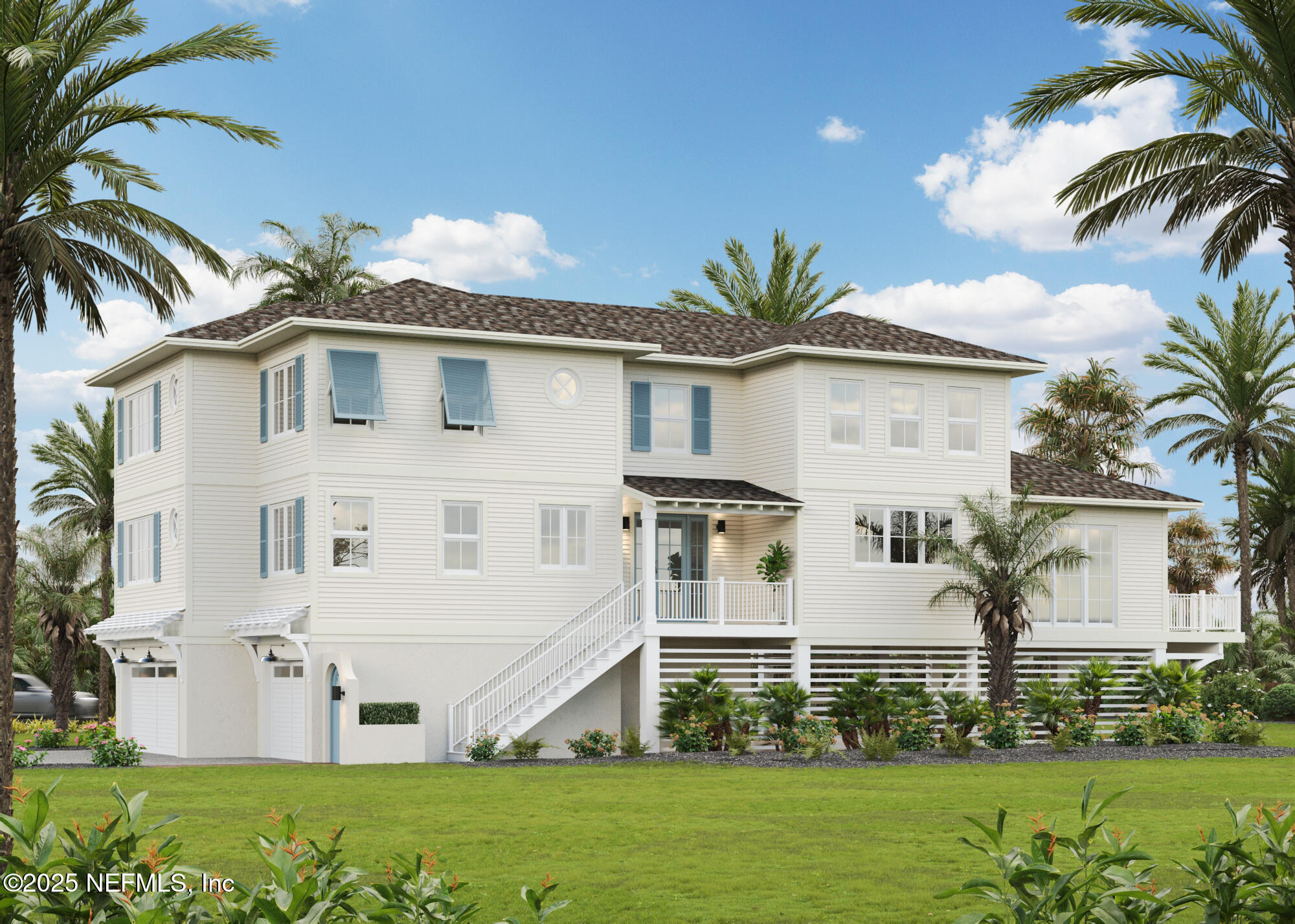 318 Genoa Road St. Augustine, FL 32084 - Photo 2 of 22 front view of house with a yard and potted plants