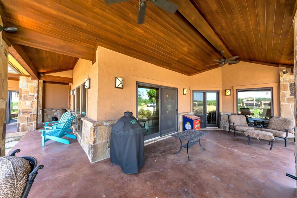 1231 Rawhide Ridge Graford, TX 76449 - Photo 10 of 26 View of patio with ceiling fan