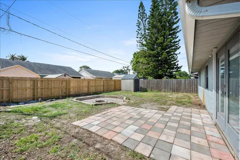 a backyard of a house