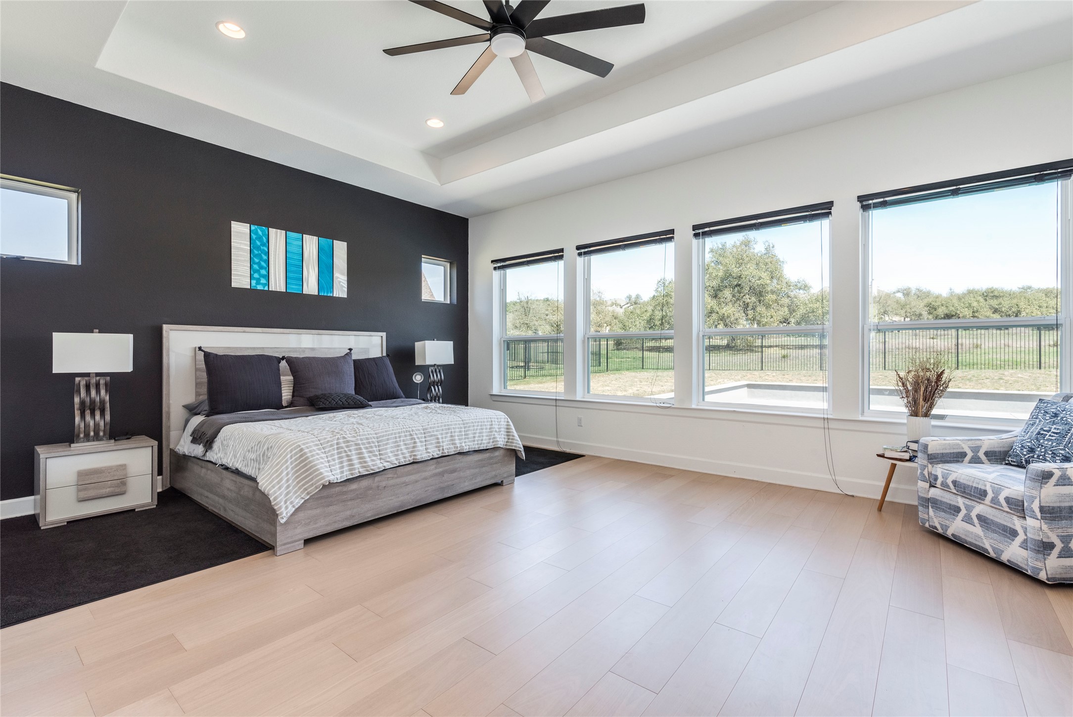 231 Call Drive Austin, TX 78737 - Photo 14 of 40 Vaulted ceilings in the Primary bedroom.