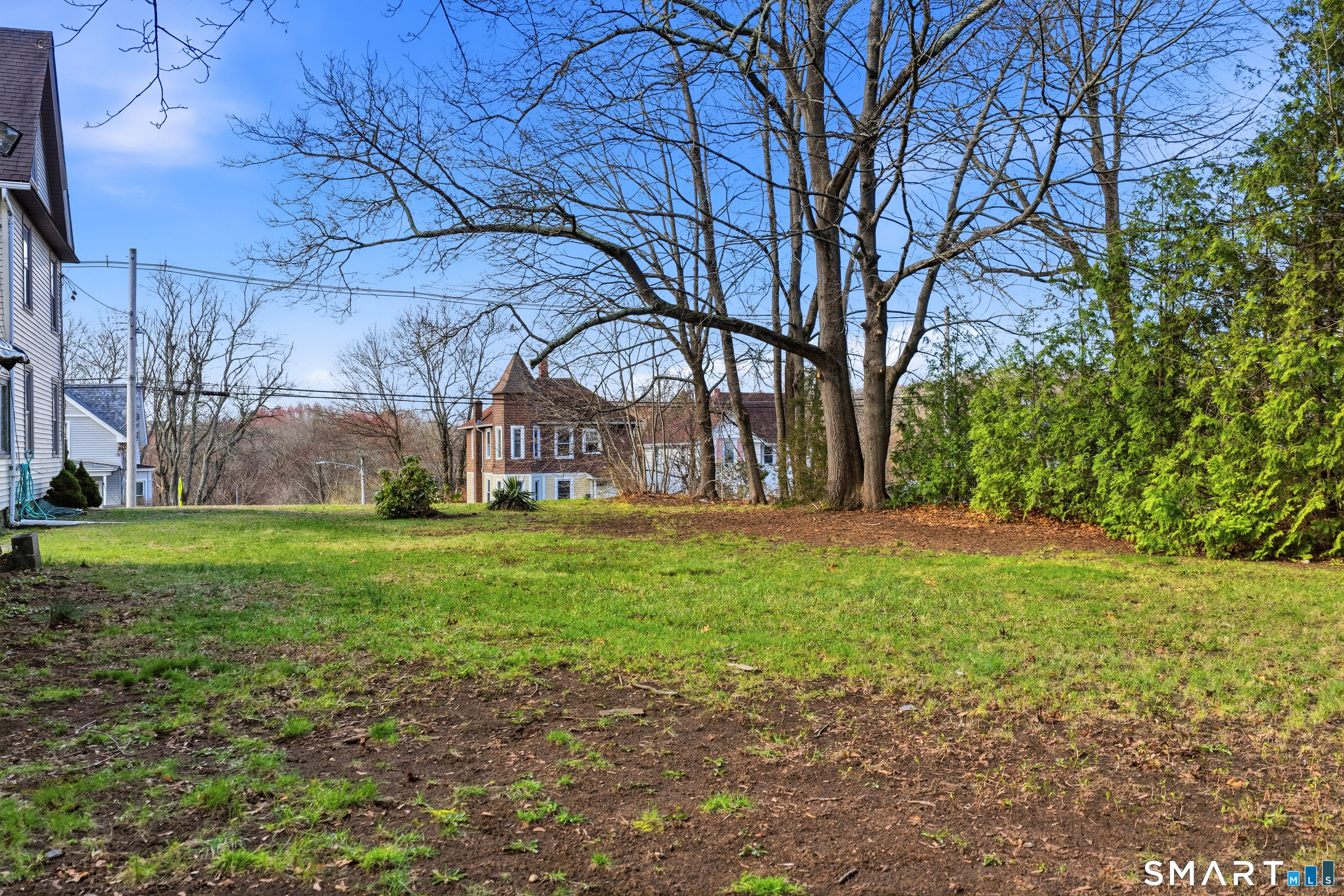 43 Dunham Street Norwich, CT 06360 - Photo 8 of 26 a view of a backyard with large trees