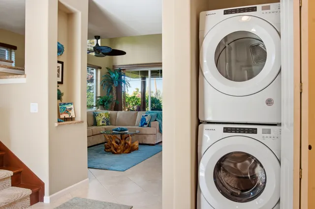 a view of a yard with a patio