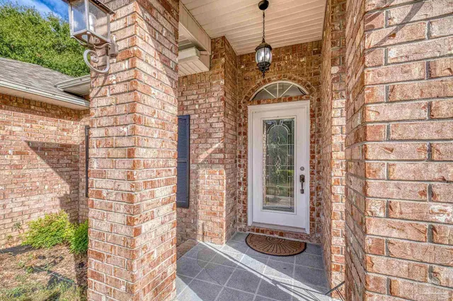 a view of a door and with a door