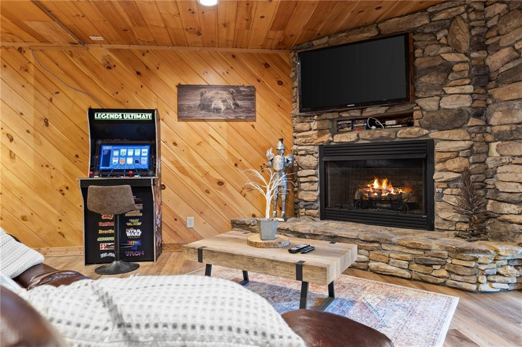 454 High Country Lane Morganton, GA 30560 - Photo 72 of 79 a living room with fireplace furniture and a flat screen tv