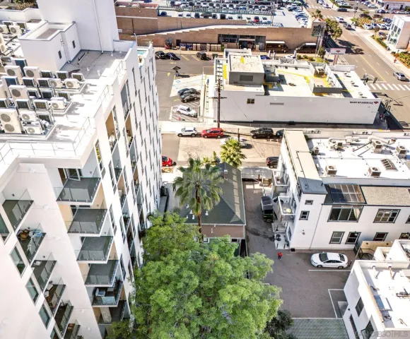 an aerial view of multiple house