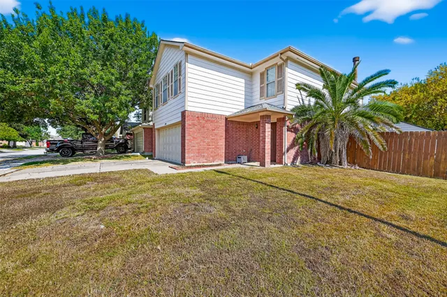 a front view of a building with a door