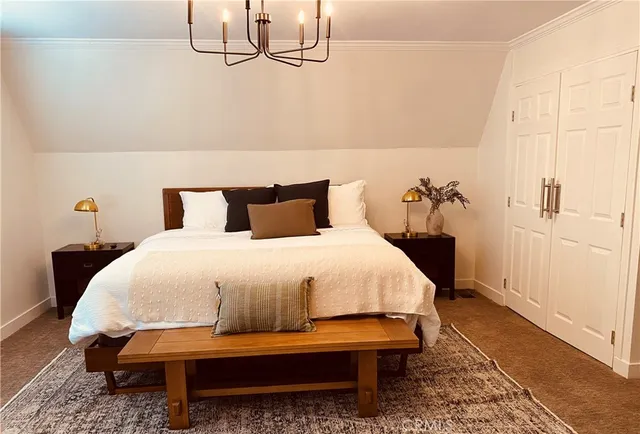 a view of a lake with a mountain in the background