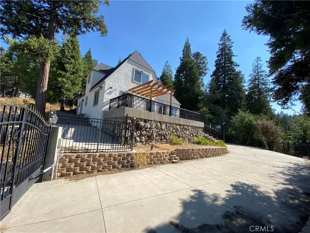 a view of a house with a street