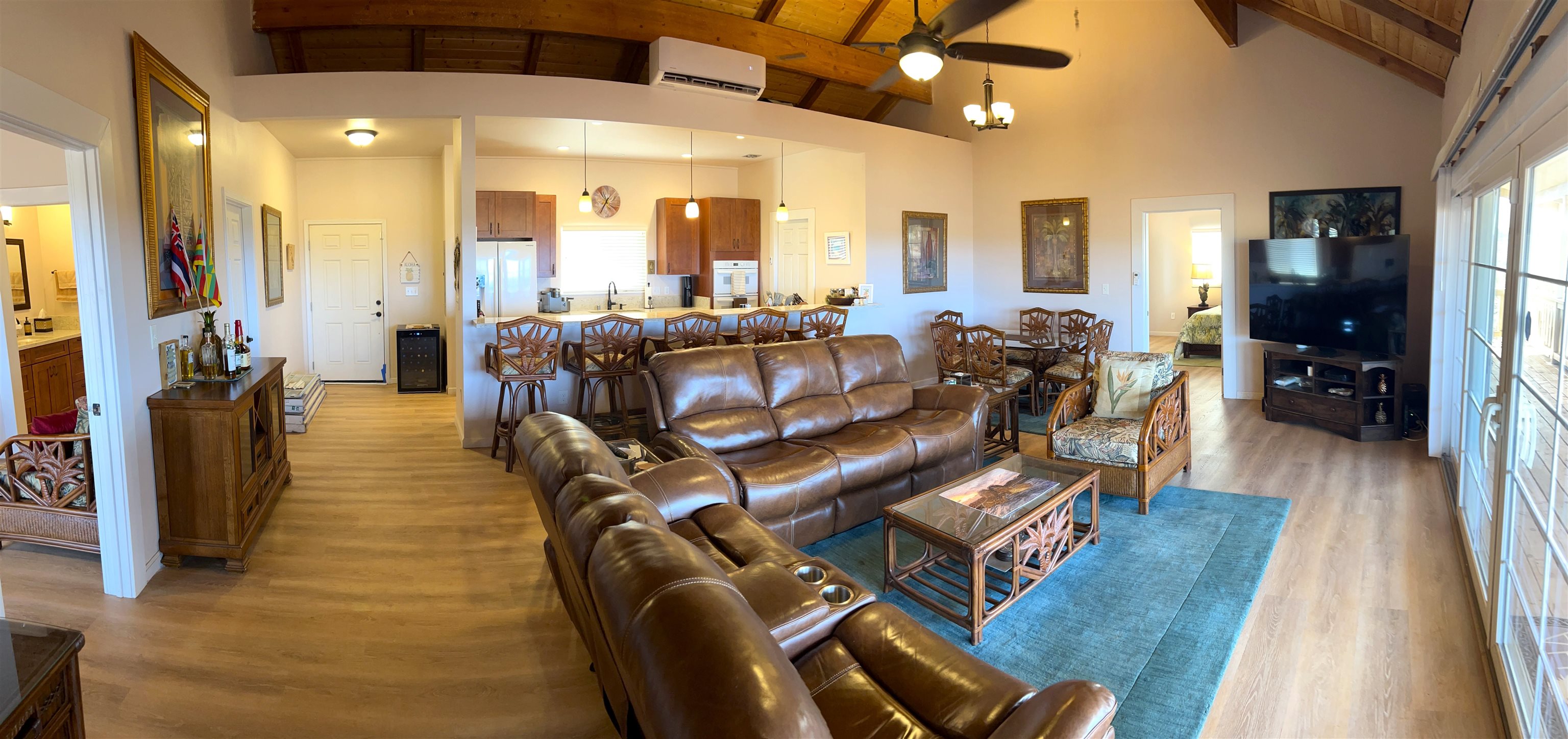 403 Pa Loa Loop, Unit LOT #221 Maunaloa, HI 96770 - Photo 18 of 33 a view of a dining room with furniture and wooden floor