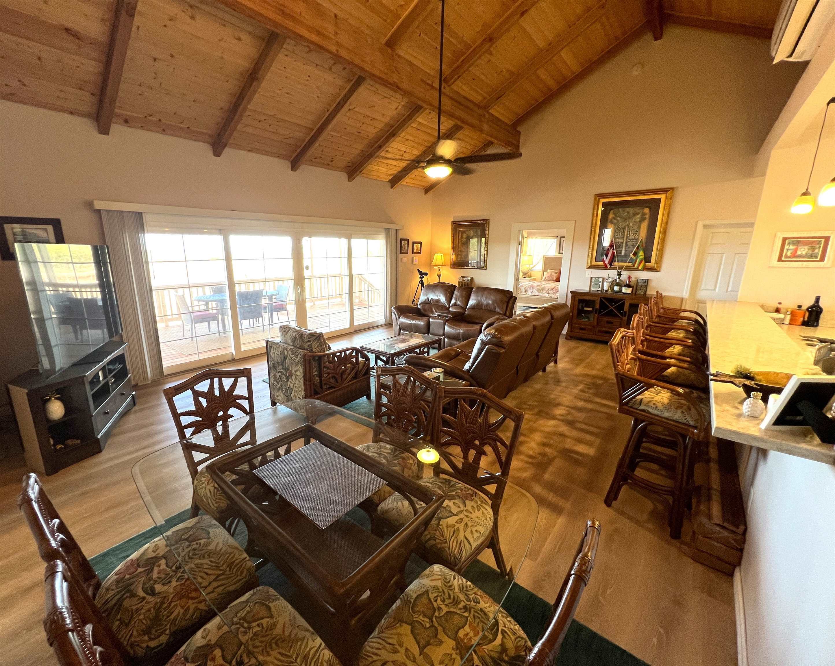 403 Pa Loa Loop, Unit LOT #221 Maunaloa, HI 96770 - Photo 25 of 33 a living room with lots of furniture and a flat screen tv
