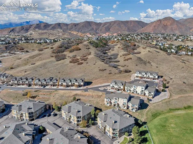 an aerial view of multiple house