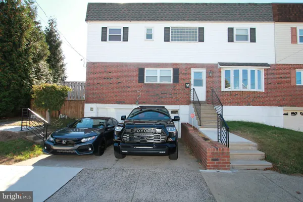 a car parked in front of a building