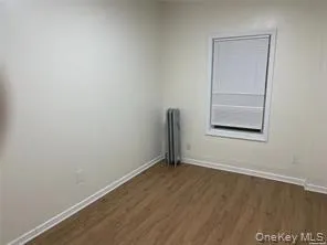 an empty room with a door