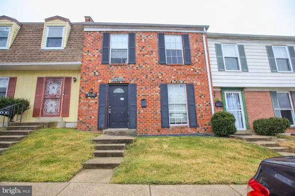 front view of a brick house
