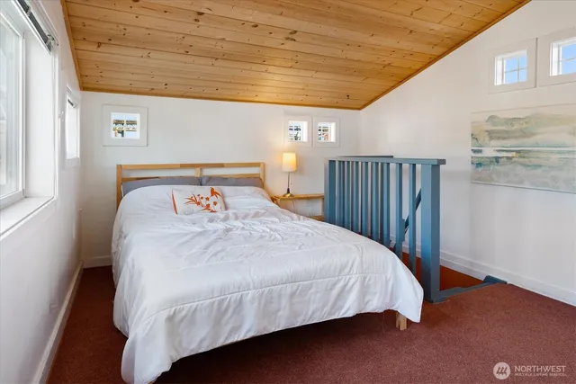 a view of a bathroom with a glass door