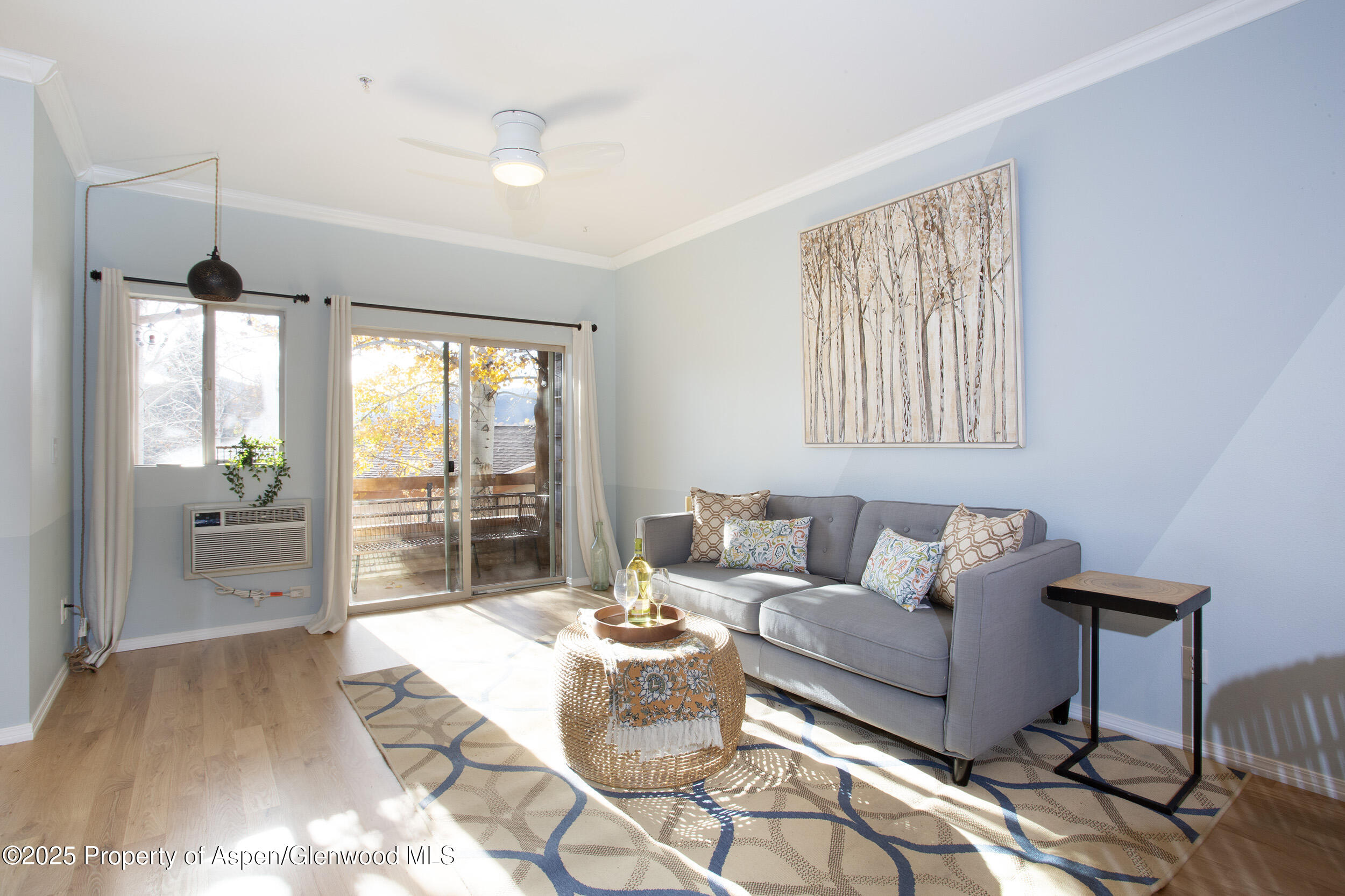 1400 East Valley Road, Unit 212 Basalt, CO 81621 - Photo 3 of 15 a living room with furniture and a floor to ceiling window