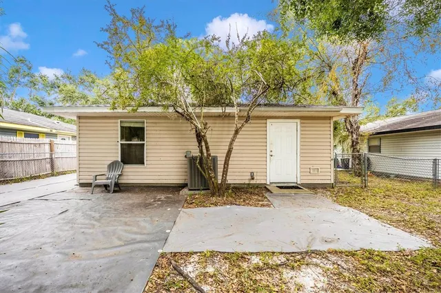 a backyard of a house