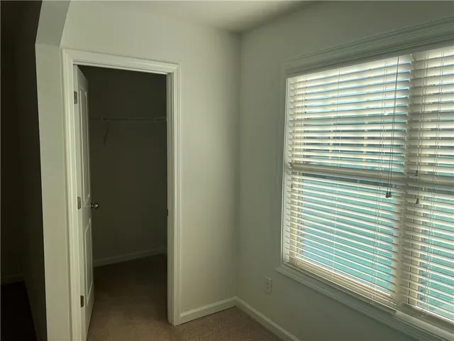 a view of a closet from a window
