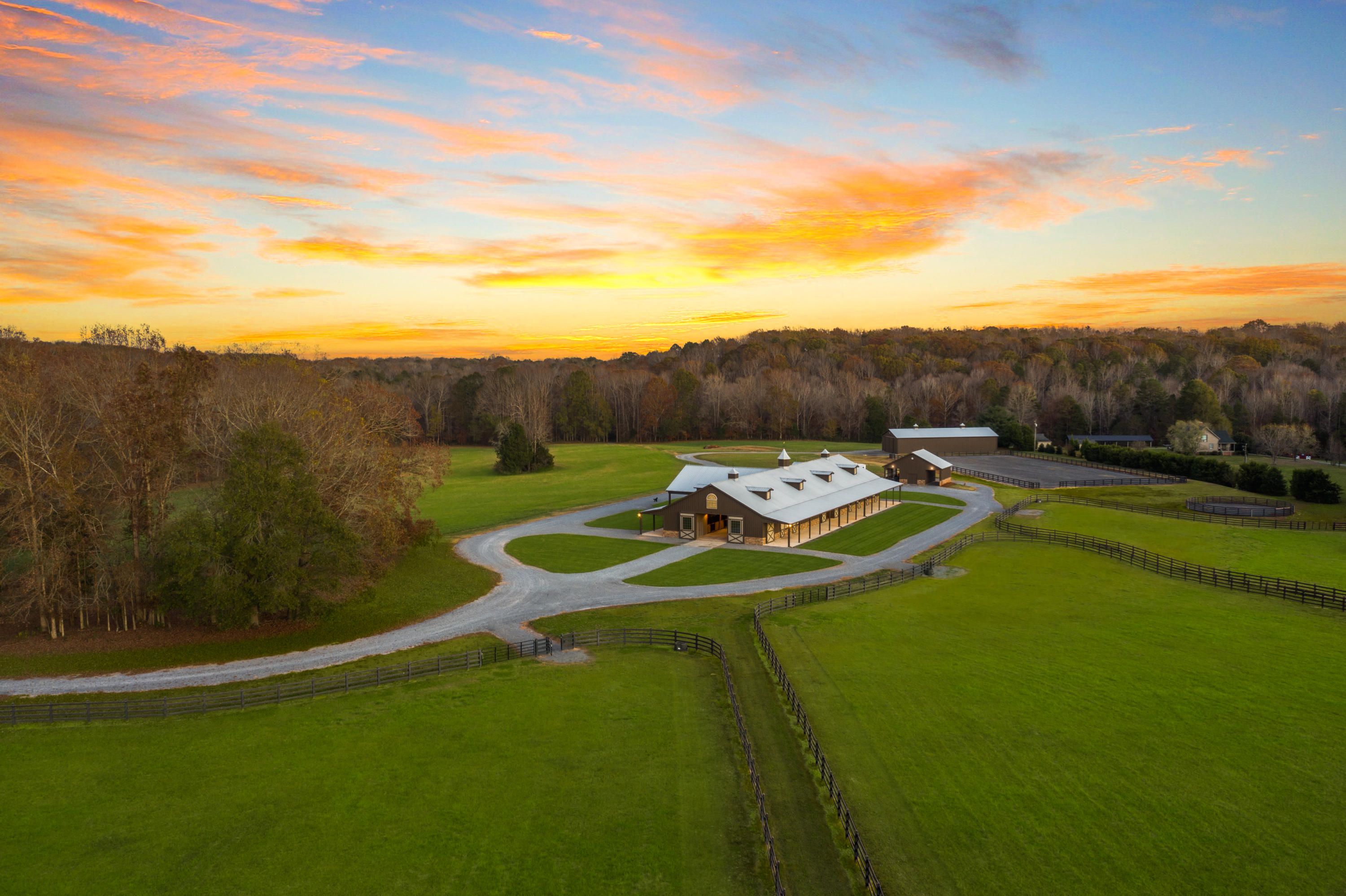 680 North Kingsbury Road Clover, SC 29710 - Photo 80 of 88 Xavier Farm Twilight Drone-10