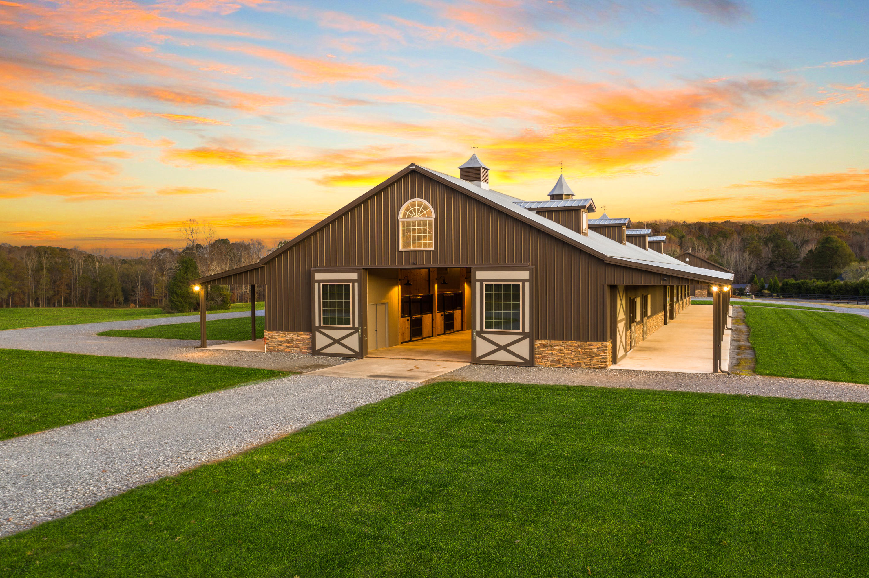 680 North Kingsbury Road Clover, SC 29710 - Photo 82 of 88 Xavier Farm Twilight Drone-12