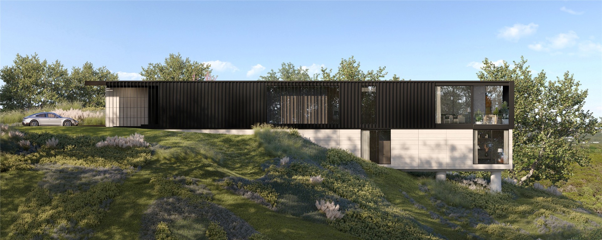 6507 Bridge Point Parkway, Unit LOT 4 Austin, TX 78730 - Photo 3 of 19 a backyard of a house with lots of green space