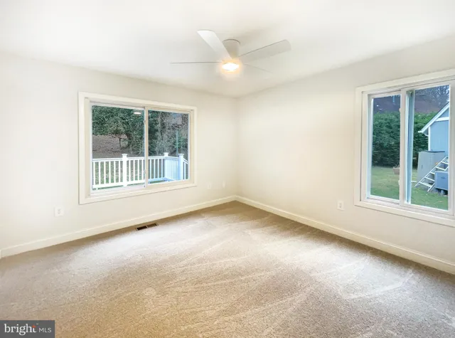 an empty room with a window