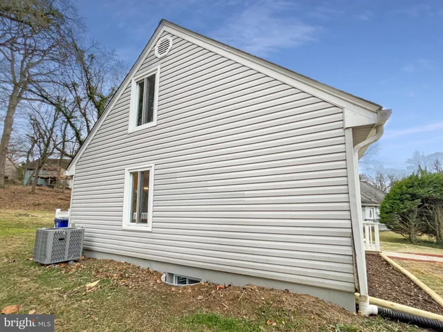 a view of a house with a small space