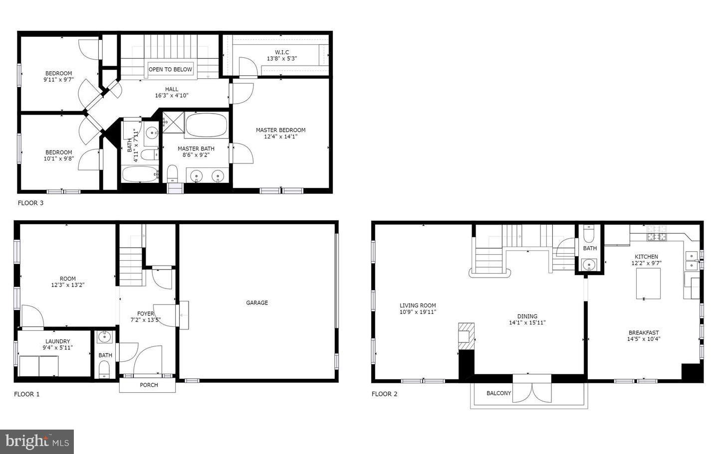 11412 Grandview Avenue Silver Spring, MD 20902 - Photo 17 of 17 3 LEVEL FLOOR PLANS
