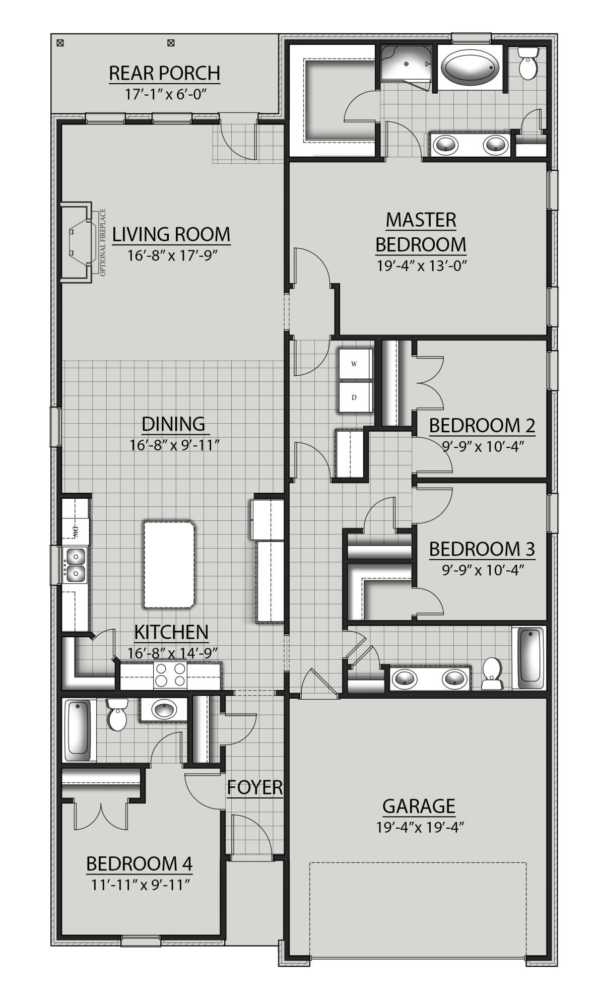 138 Hydrangea Boulevard Freeport, FL 32439 - Photo 3 of 3 Falkner AGS Floor Plan