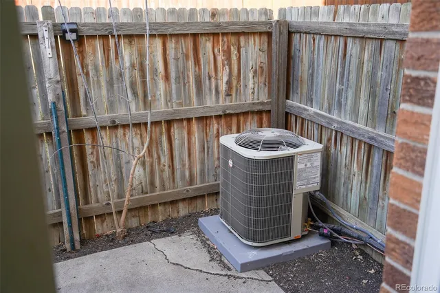 a view of outdoor space with wooden fence