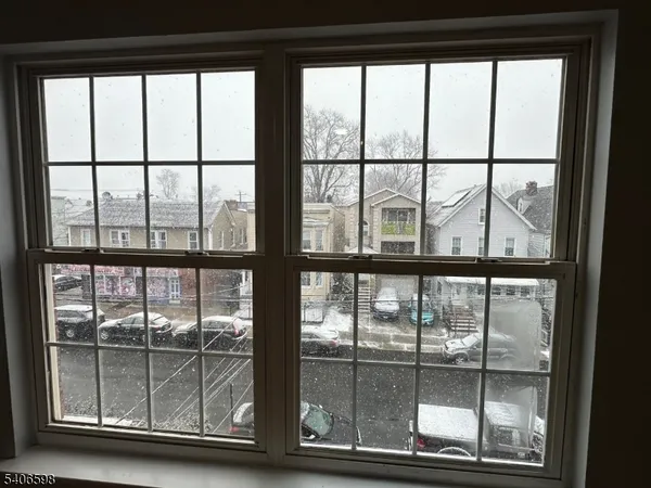 a view of a glass door with a glass door