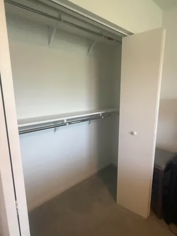 a close view of closet