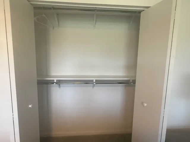 a close view of closet