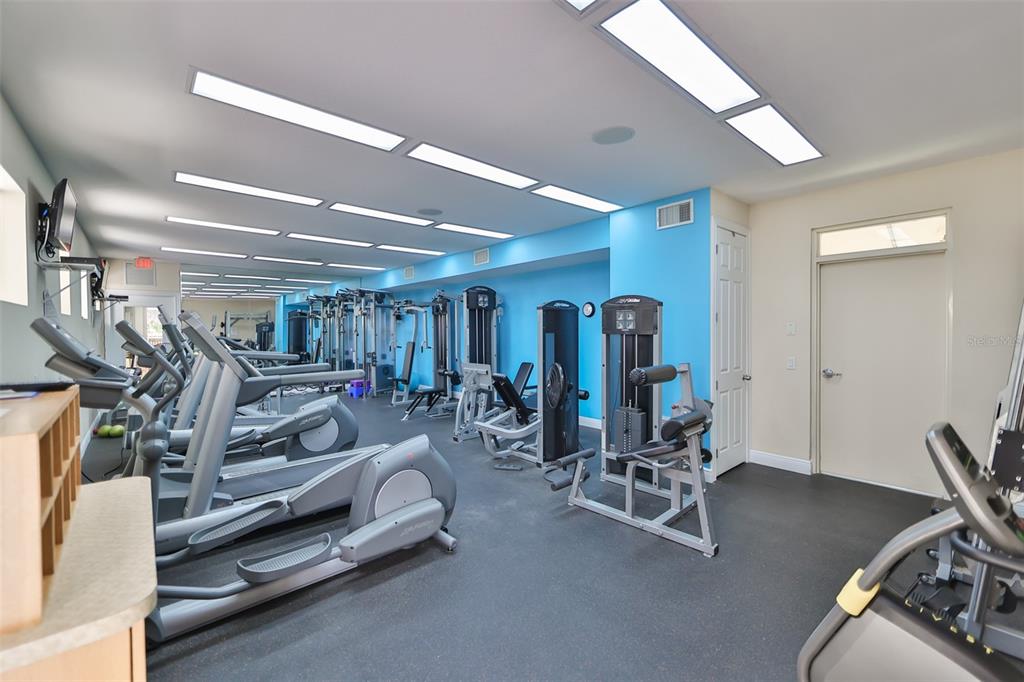 1038 Bellasol Way, Unit 202 Apollo Beach, FL 33572 - Photo 51 of 52 a view of a room with gym equipment