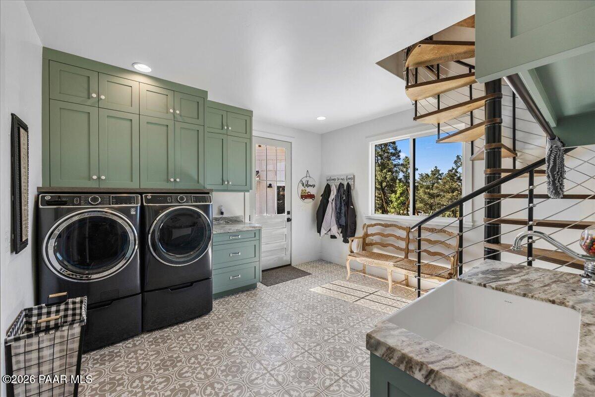 10255 North Chaos Ranch Road Prescott, AZ 86305 - Photo 50 of 101 a view of a kitchen with furniture and washing machine