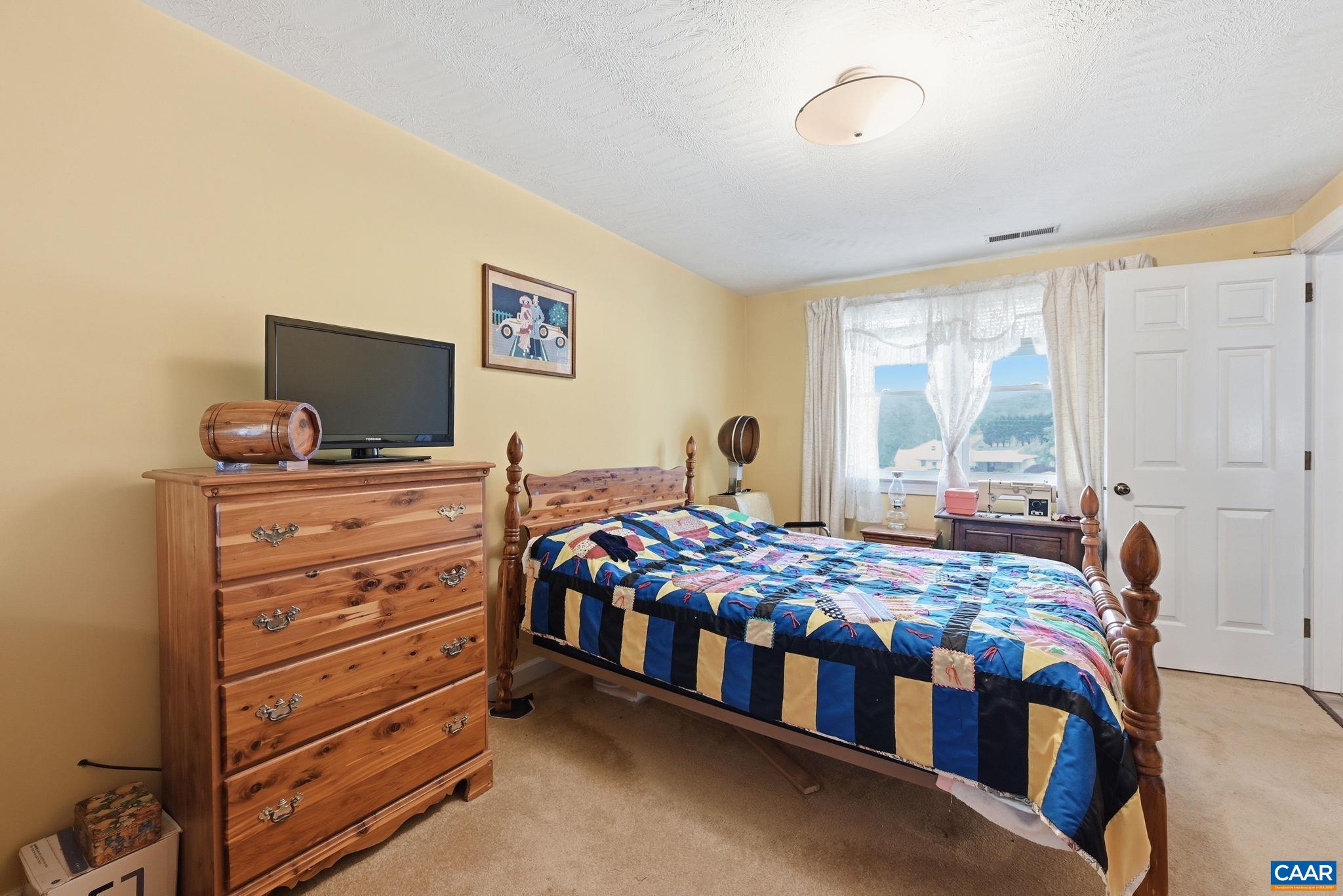 10002 Dyke Road Stanardsville, VA 22973 - Photo 12 of 73 a bedroom with a bed and a flat screen tv