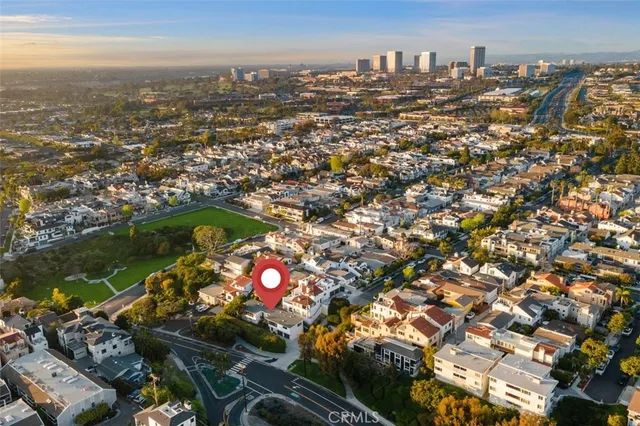 an aerial view of a city