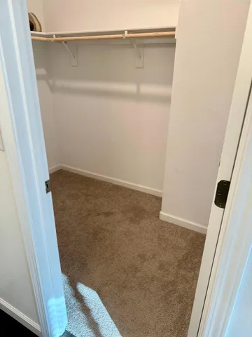an empty room with closet