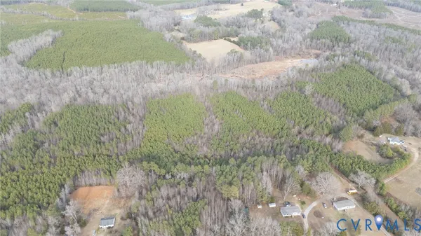 a view of a yard with trees