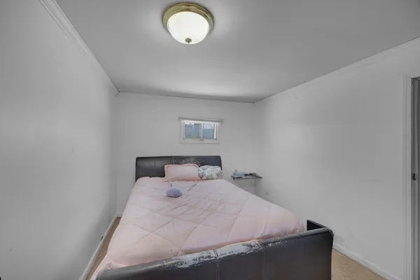 a bed room with a bed